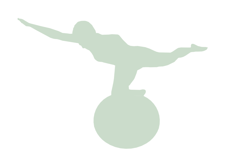 Silhouette einer Person beim Sport